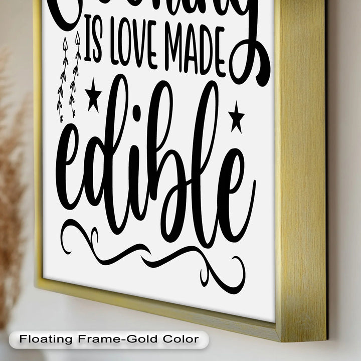 Cooking Is Love Made Edible – Framed Oil Painting - MyPhotoStation