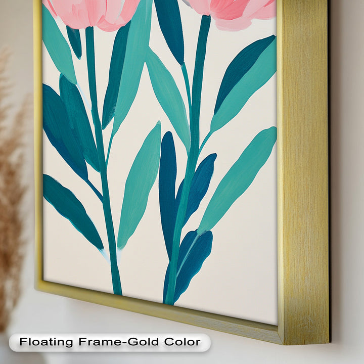 Sunburst Peonies – Modernes Boho-Blumenölgemälde