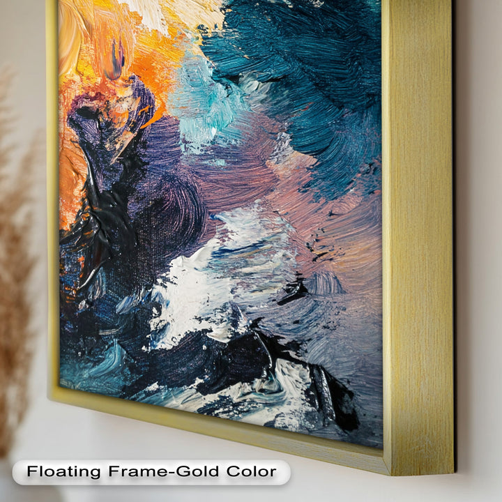 Tempest Awakening – Abstraktes Ölgemälde mit kräftiger Textur