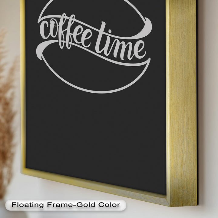 Modern Coffee Time Typography – Minimalist Oil Painting
