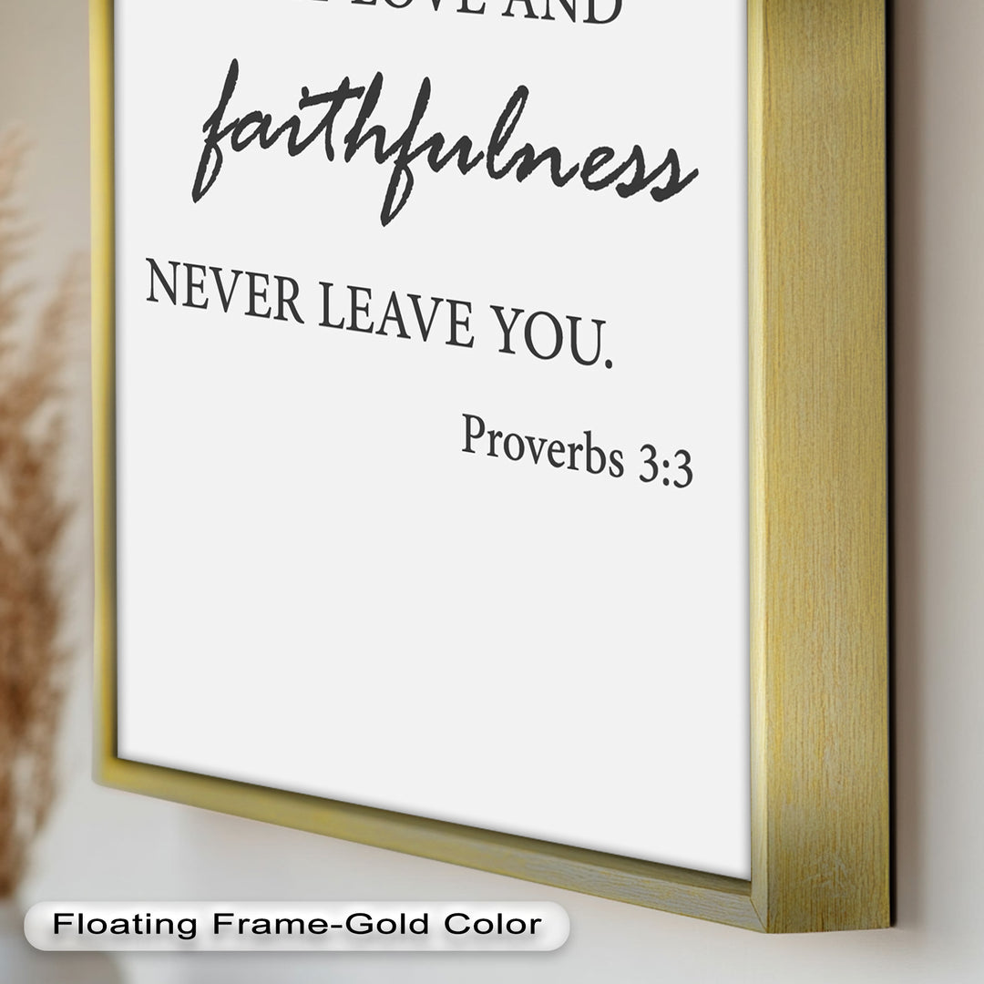 Let Love and Faithfulness – Bible Verse Oil Painting