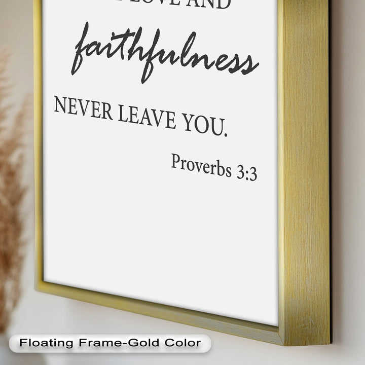 Let Love and Faithfulness – Bible Verse Oil Painting