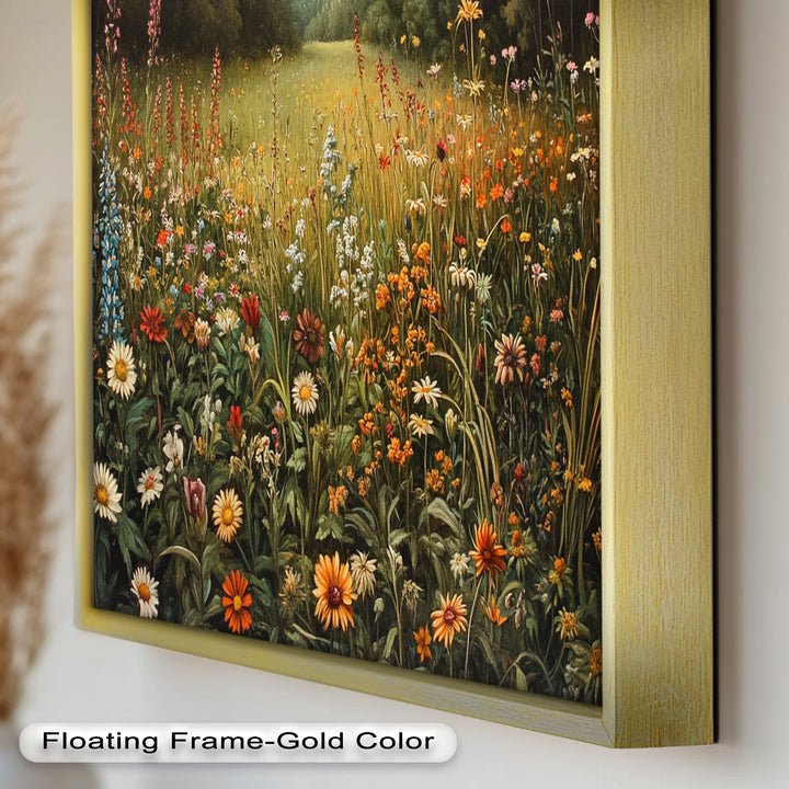 Whispers of Meadow Bloom – Colorful Wildflower Field Oil Painting