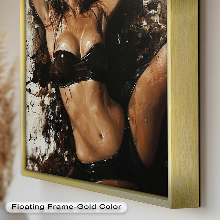 Sun-Drenched Muse - Female Portrait in Abstract Oil Painting