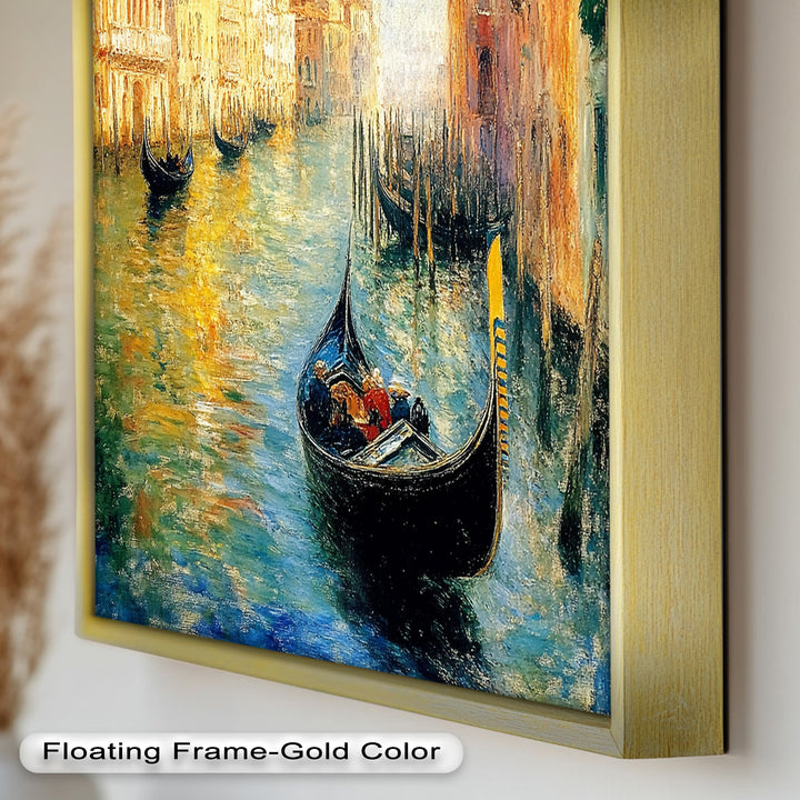 Venice Gondola Scene - Impressionist Oil Painting