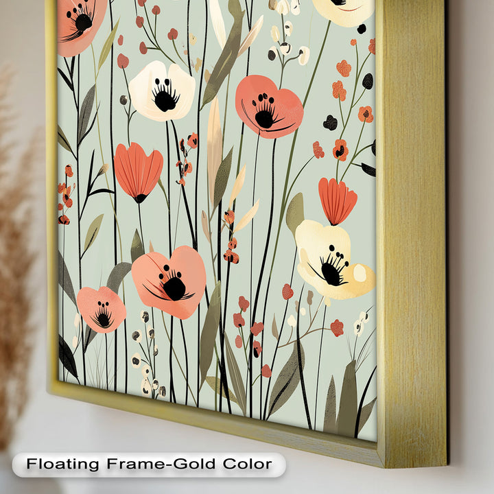 Wild Meadow Whispers – Boho Blumen Ölgemälde