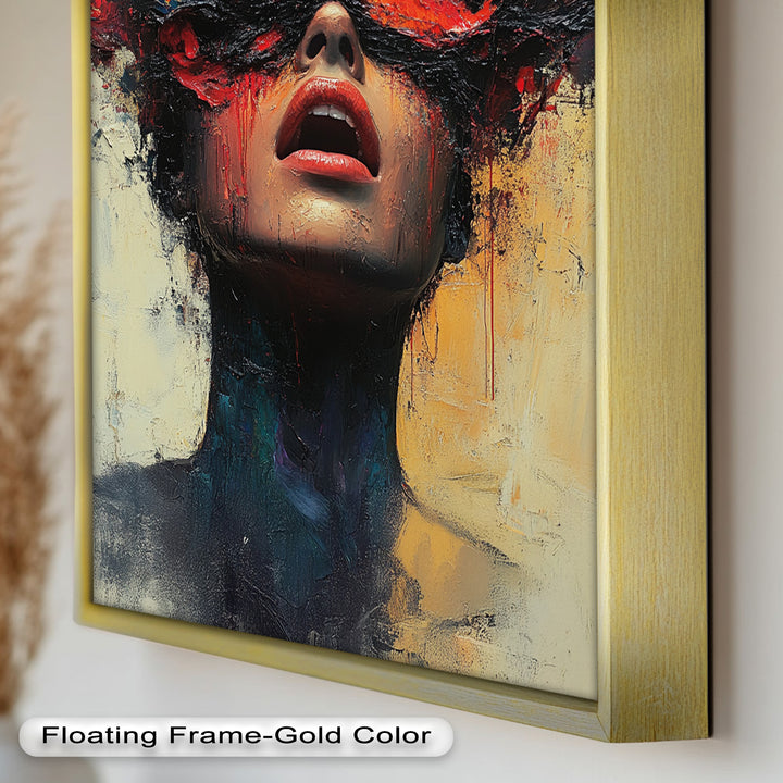 Inferno Within – Fiery Emotional Expression Abstract Oil Painting