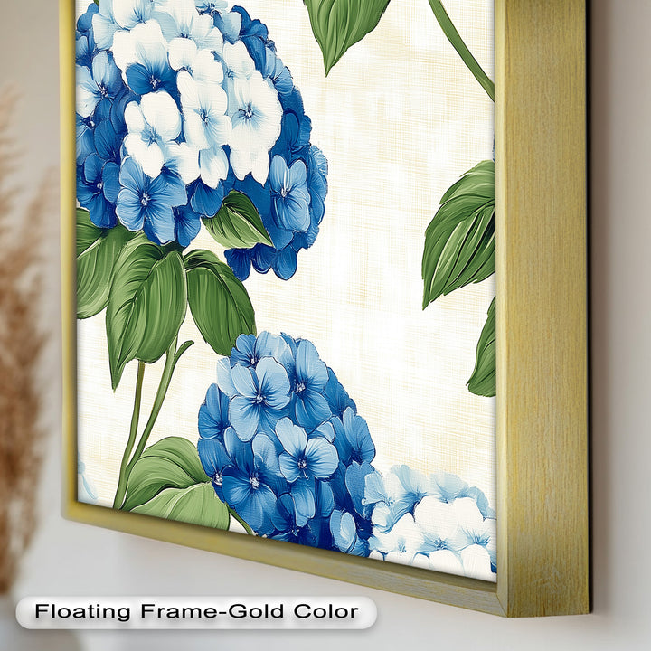 Blue and White Blooming - Flower Oil Painting