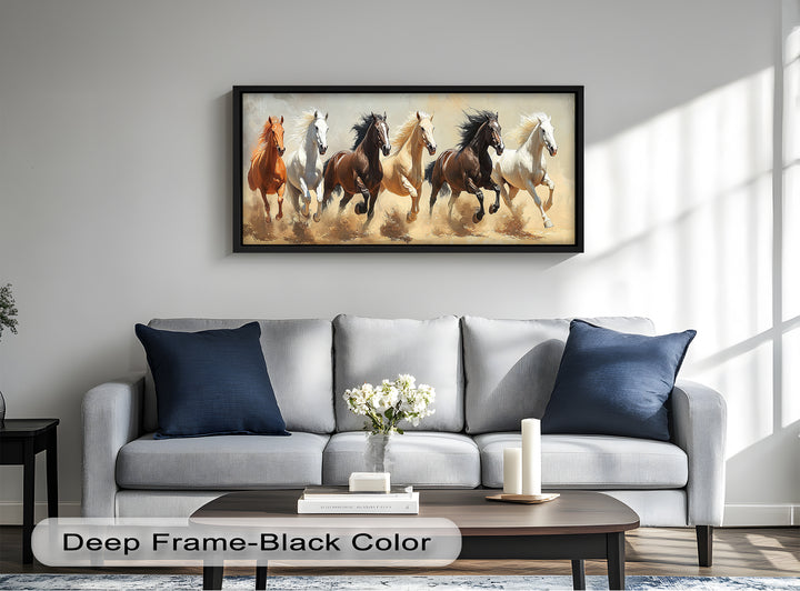 Thundering Harmony – Multicolor Horses Oil Painting
