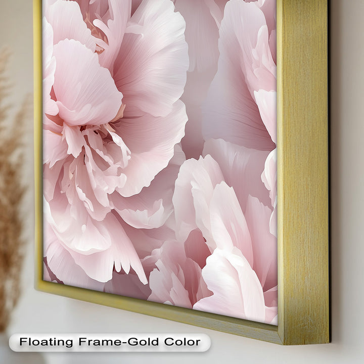 Blushing Petal Bloom – Soft Pink Peony Flower Oil Painting