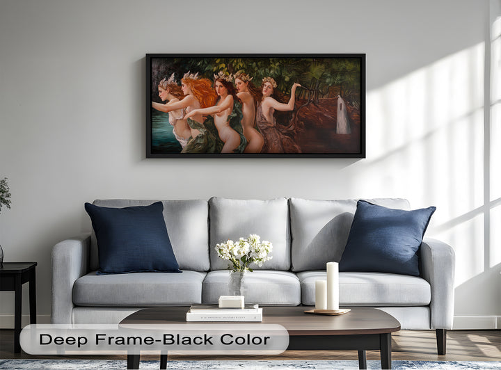 The Enchanted Procession – Mythological Forest Nymphs Oil Painting