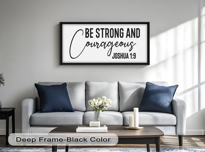 Be Strong and Courageous – Joshua 1:9 Bible Oil Painting