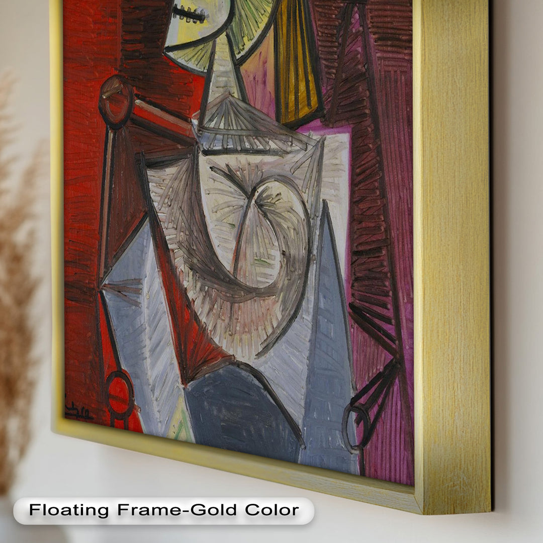 Knight of Angled Dreams – Picasso Cubist Oil Painting