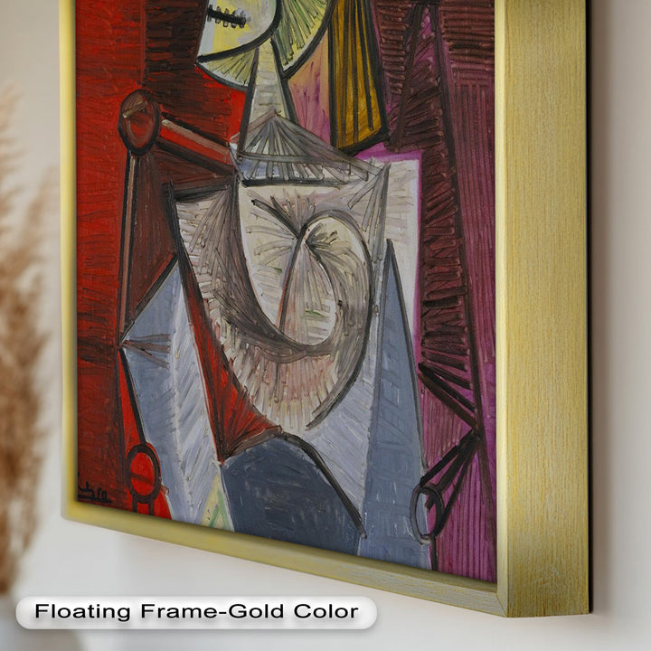 Knight of Angled Dreams – Picasso Cubist Oil Painting