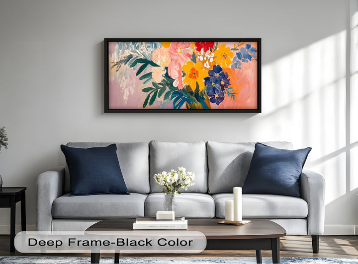 Boho Bloom – Fauvistisches Blumenölgemälde