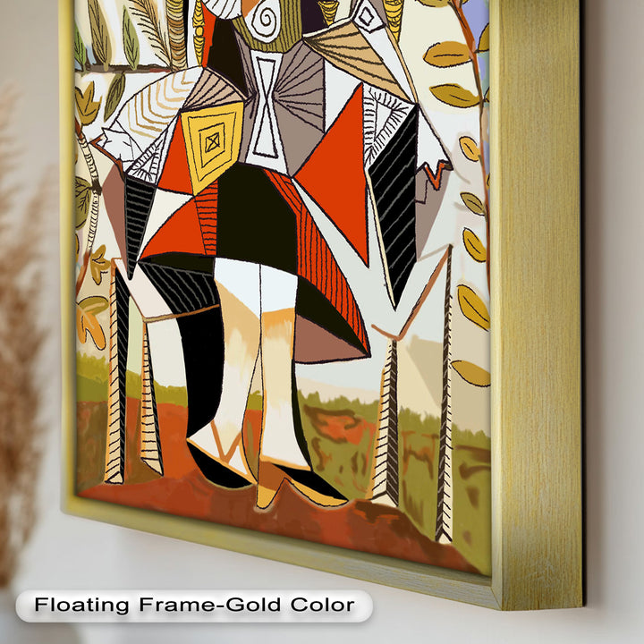 Queen Among Leaves – Picasso Style Cubist Oil Painting