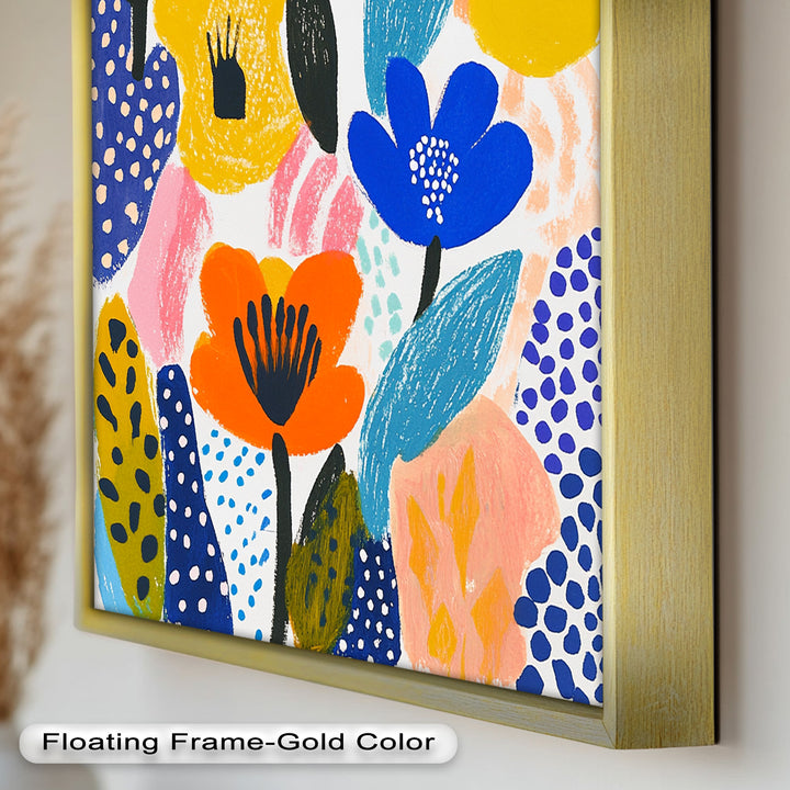 Bold Blooms in Boho Garden – Fauvist Floral Oil Painting