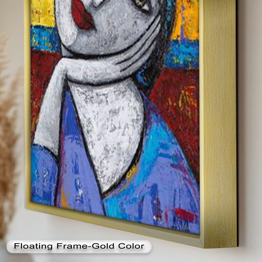 Quiet Reflection – Textured Modern Portrait Picasso Oil Painting
