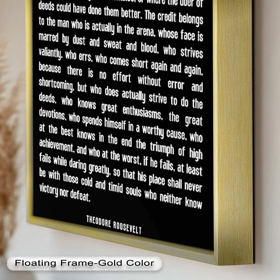 The Man in the Arena – Typography Oil Painting - MyPhotoStation