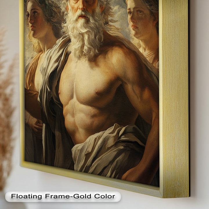 Zeus zwischen den Wolken - Mythologie Ölgemälde