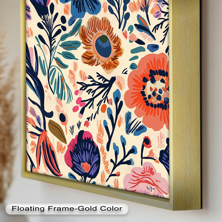 Garden Reverie – Expressive Boho Floral Oil Painting