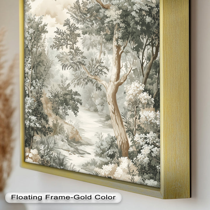 Antique Nature Wall Art-Forest Landscape Oil Paintin