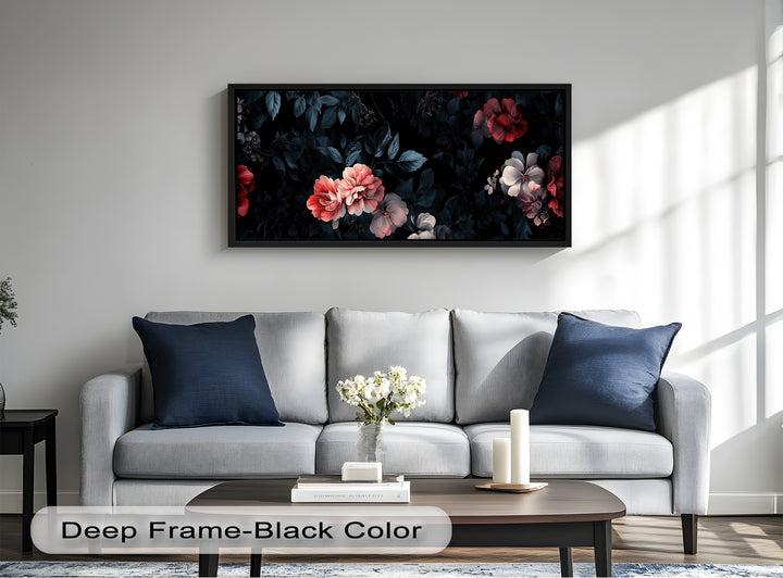 Dark Floral Elegance Wall Art – Floral Oil Painting