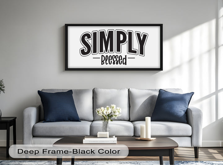 Simply Blessed – Christian Typography Oil Painting