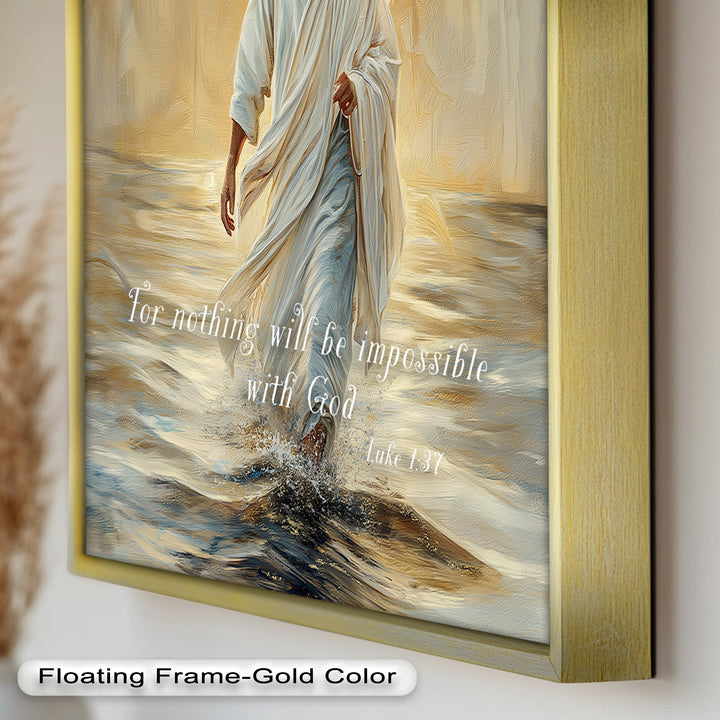 Luke 1:37 – Nothing Is Impossible Bible Verse Oil Painting