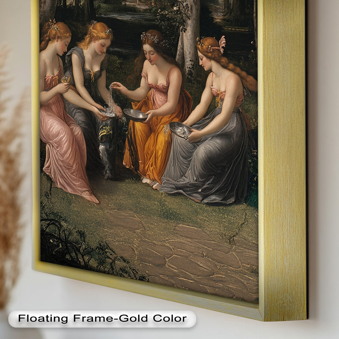 Forest Nymphs at the Spring – Mythical Gathering Oil Painting
