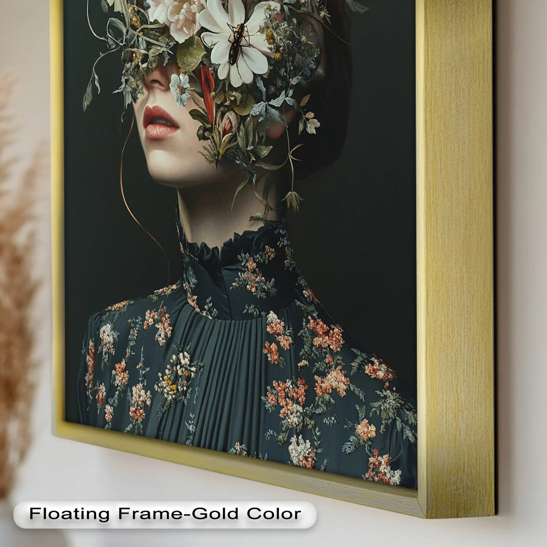 Floral Reverie – Surreal Botanical Portrait Oil Painting - MyPhotoStation