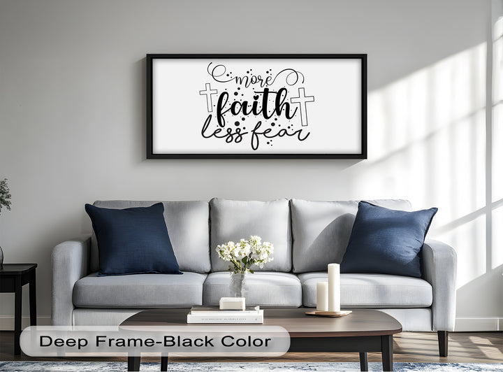 More Faith Less Fear – Christian Bible Oil Painting