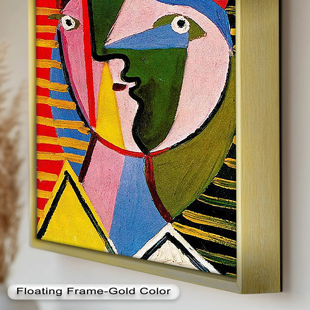 Split Gaze – Colorful Abstract Portrait Picasso Oil Painting - MyPhotoStation
