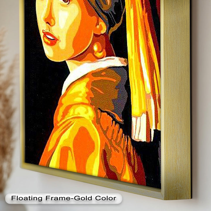 Modern Interpretation of Girl with a Pearl Earring - Renaissance Oil Painting