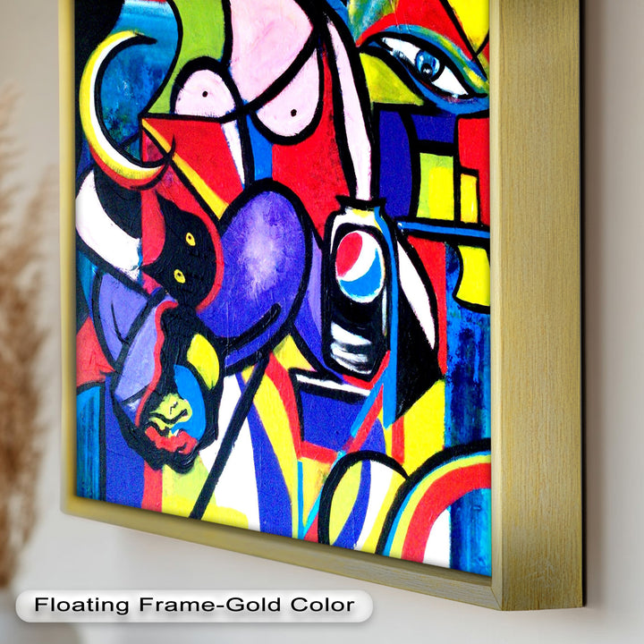 Bold Pepsi Pop Art Wall Art – Abstract Oil Painting