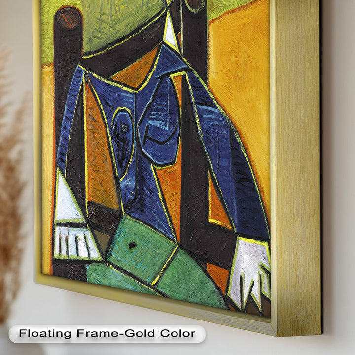 Woman in a Spiral Hat – Picasso-Style Cubist Oil Painting
