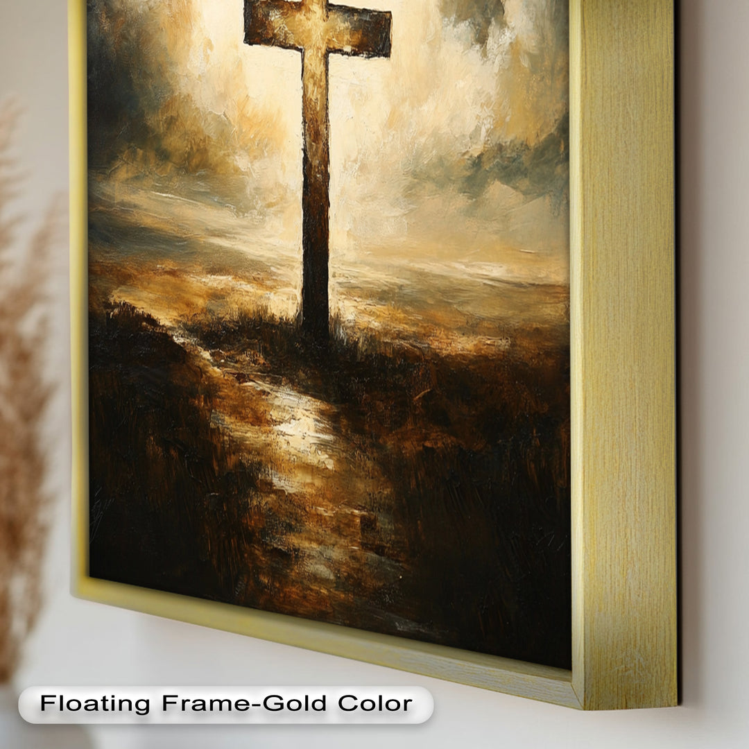 Licht der Erlösung – Christliches Kreuz Ölgemälde