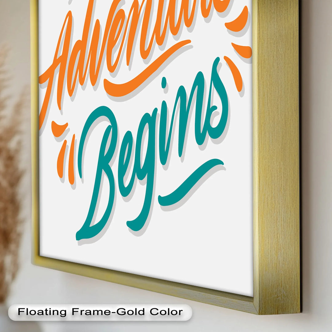 And So the Adventure Begins – Colorful Motivational Oil Painting - MyPhotoStation