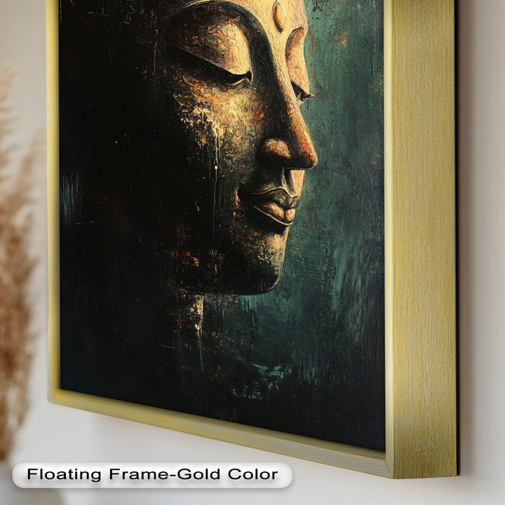 Buddha Face Wall Art – Religious Oil Painting