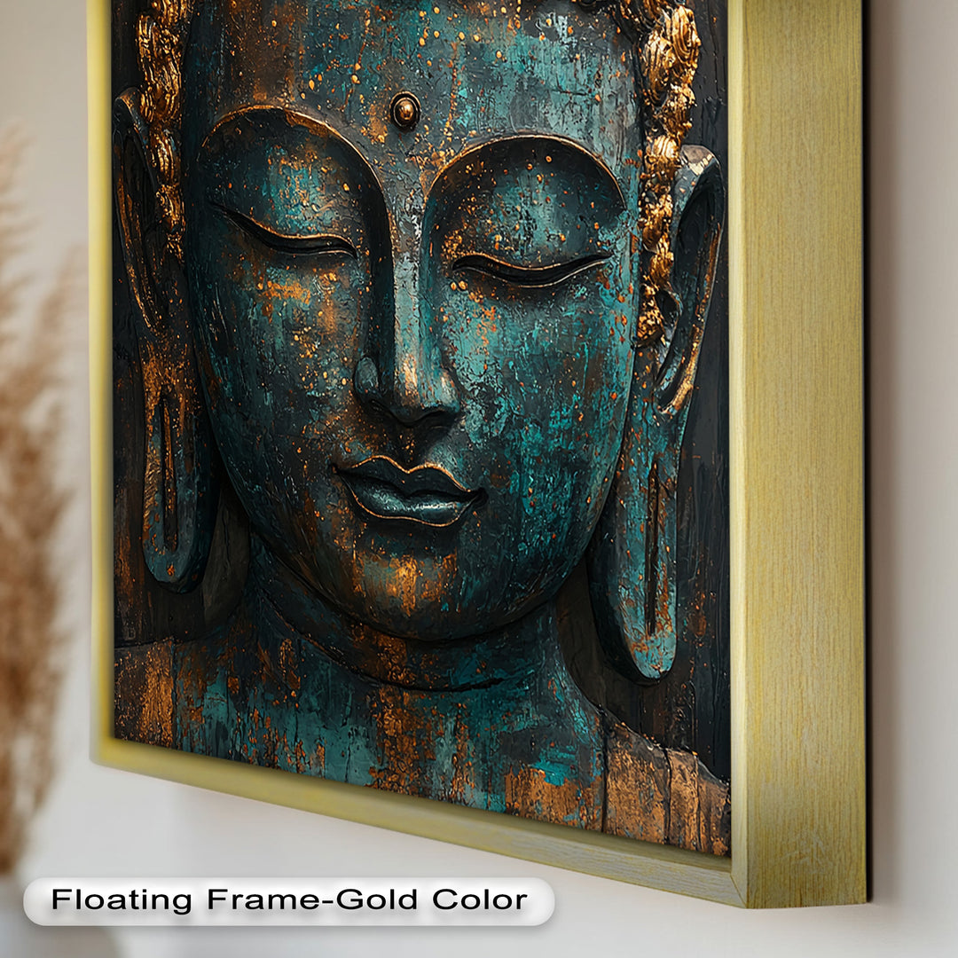 Buddha Portrait Wall Art – Religious Oil Painting