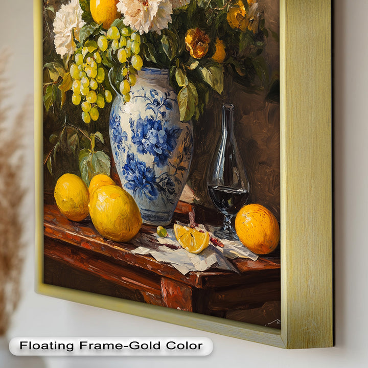 Fruit and Floral Still Life Wall Art – Floral Oil Painting