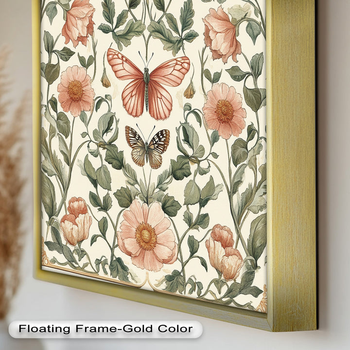 Whimsy in Bloom – Vintage Botanisches Ölgemälde
