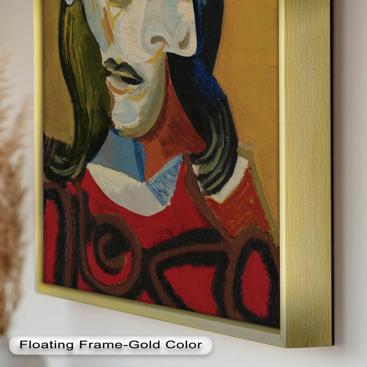 Abstract Portrait with Red Garment - Picasso Oil Painting