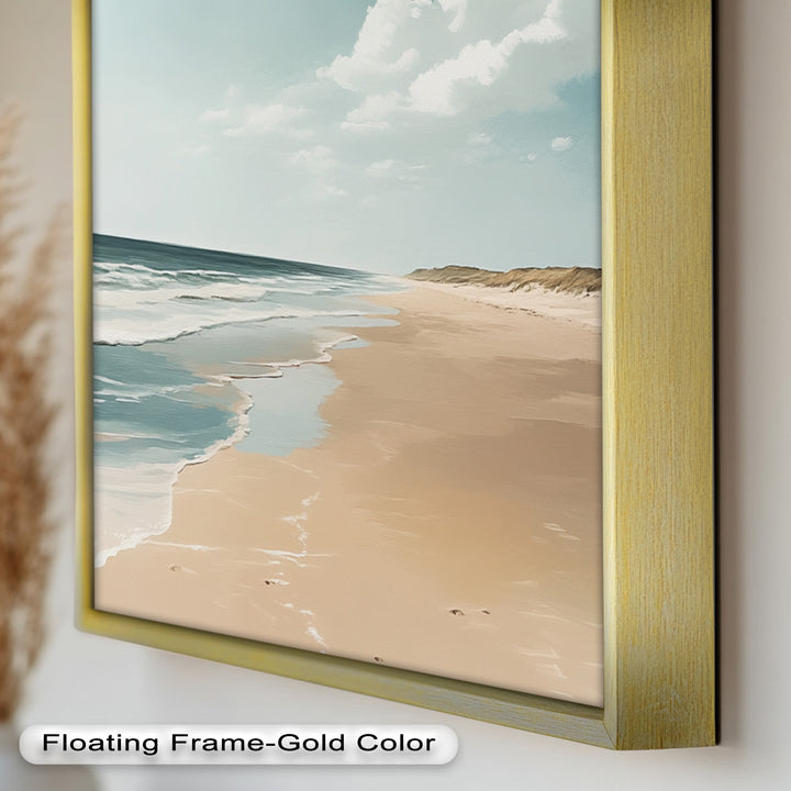 Endless Shoreline – Serene Seascape Oil Painting