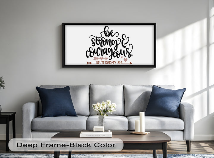 Be Strong & Courageous – Deuteronomy 31:6 Bible Oil Painting