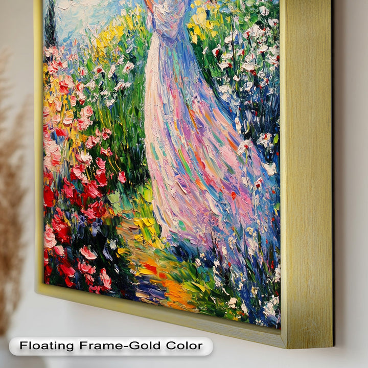 Woman in Floral Crown - Impressionist Oil Painting