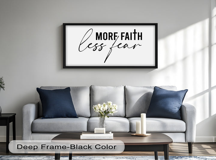 More Faith, Less Fear – Motivational Oil Painting