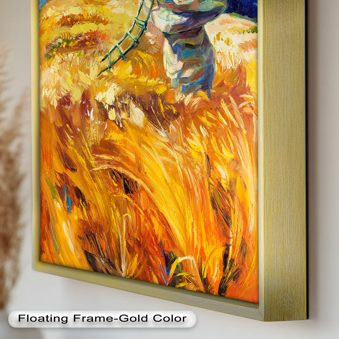 Golden Harvest – Impressionist Oil Painting