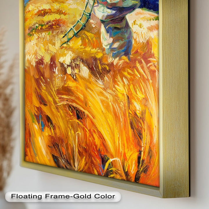 Golden Harvest – Impressionist Oil Painting