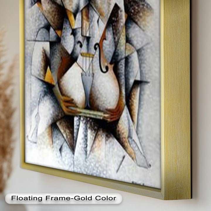 Cubist Harmony – Abstract Nude with Violin Motif Picasso Oil Painting